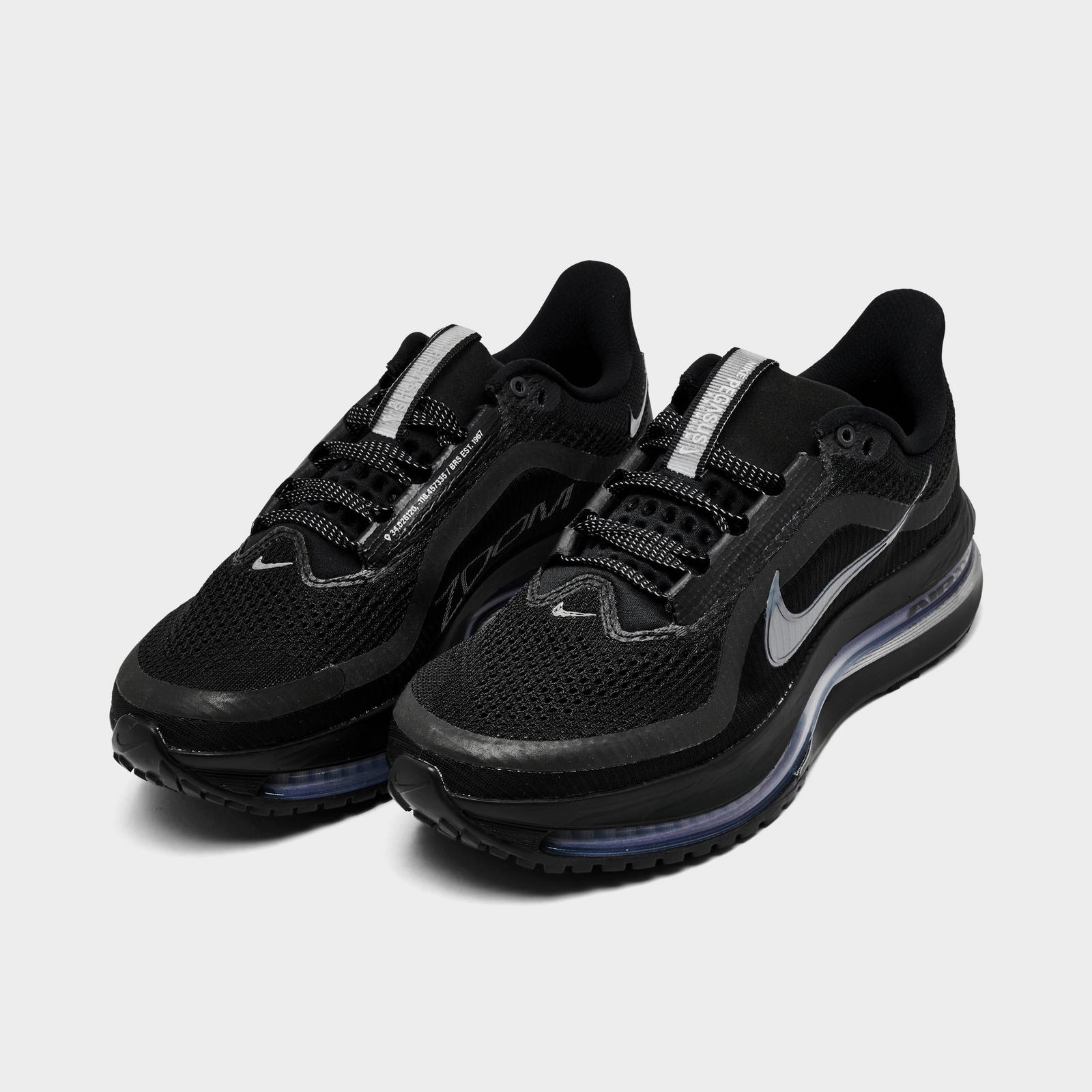 Women's Nike Pegasus Premium Running Shoes - Black/Metallic Silver/Black