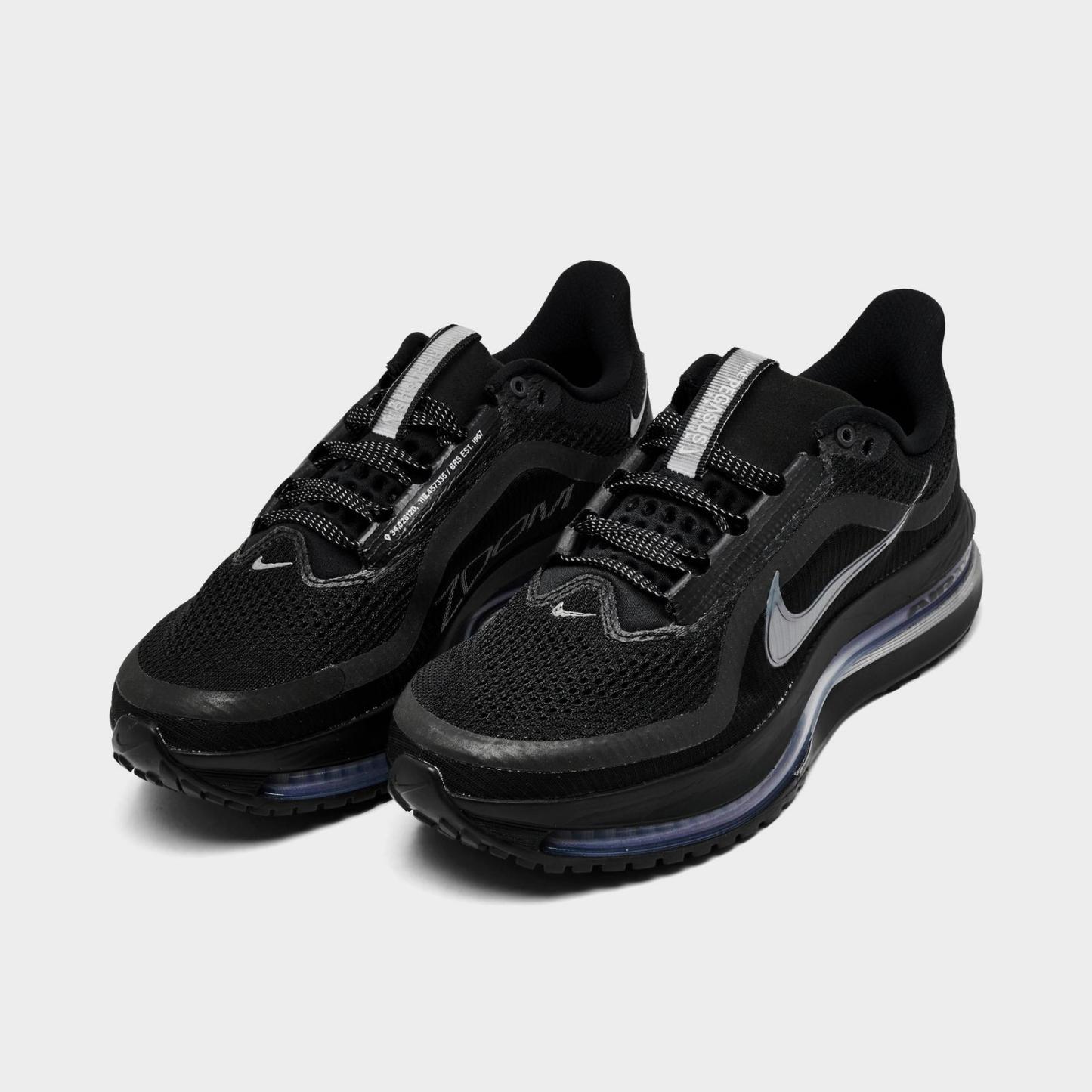 Women's Nike Pegasus Premium Running Shoes - Black/Metallic Silver/Black