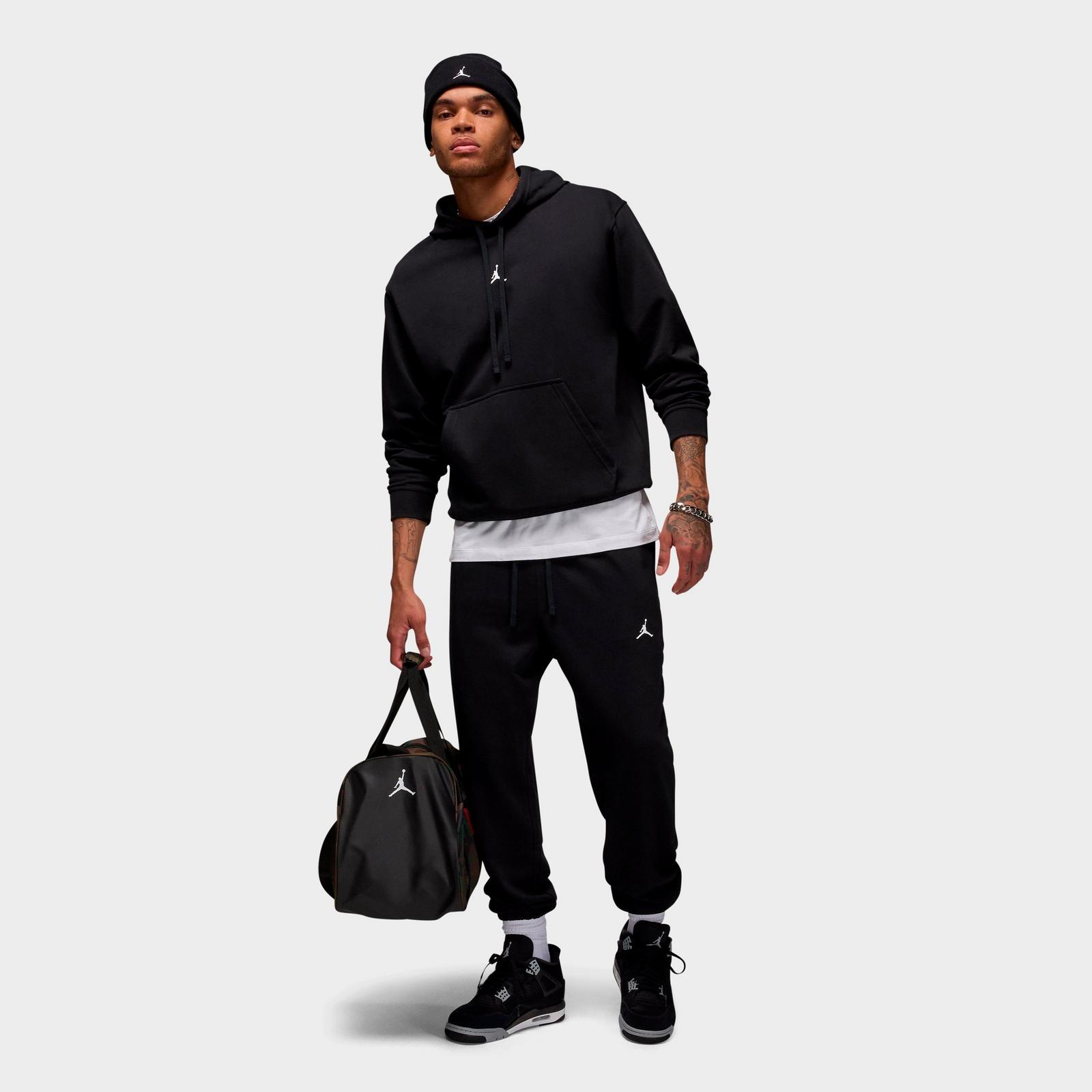 Men's Jordan Dri-FIT Sport Crossover Fleece Jogger Pants - Black/White - view 2
