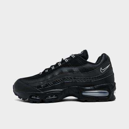 Men's Nithtke Air Max 95 Big Bubble Scorpion Casual Shoes - Part 2 - Black/Metallic Silver/Cool Grey/White - Left shoe facing left. Outside of the shoe.