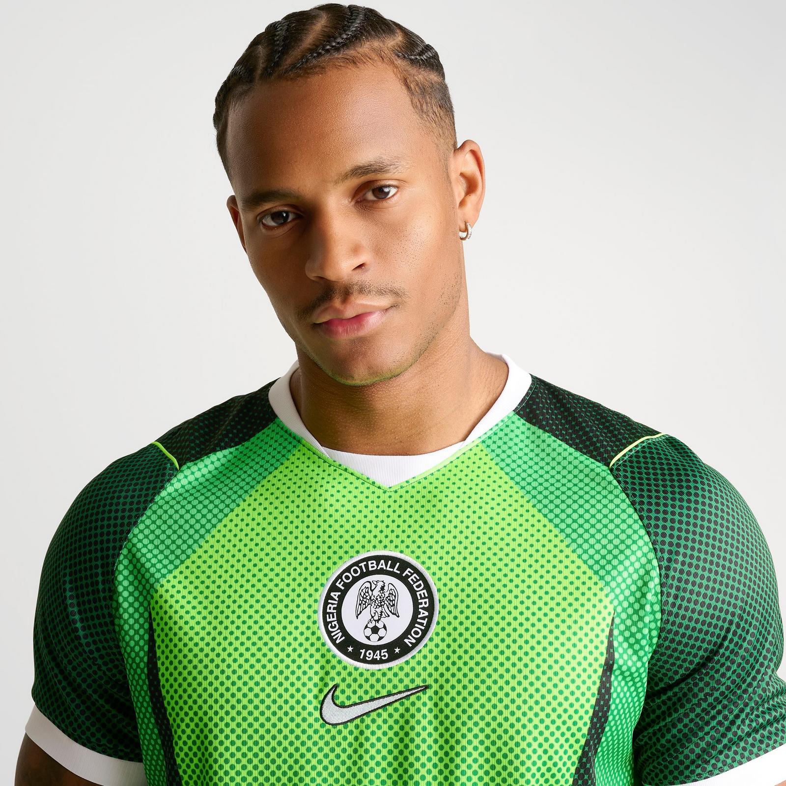 Men's Nike Nigeria 2026 Stadium Home Dri-FIT Replica Soccer Jersey - Pine Green/Electric Green/White