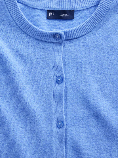 CashSoft Crop Cardigan - Shirting blue