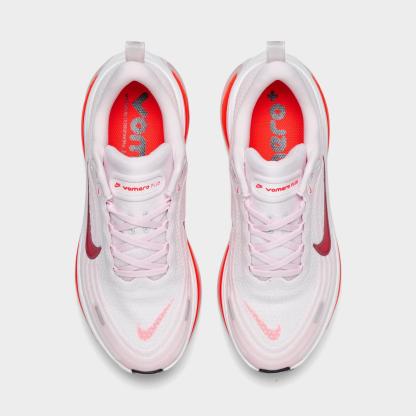 Women's Nike Vomero Plus Running Shoes - Pearl Pink/Team Crimson