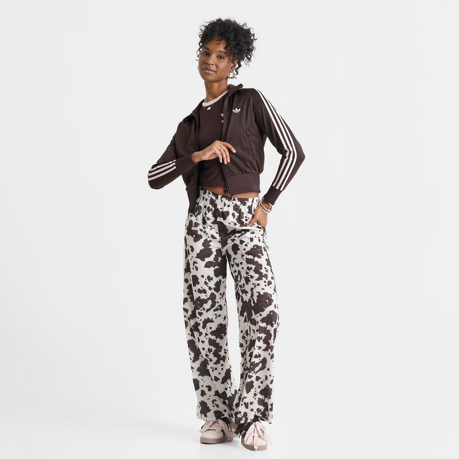 Women's adidas Originals adicolor Classic Firebird Track Top - Aurora Coffee/Sandy Pink - view 2