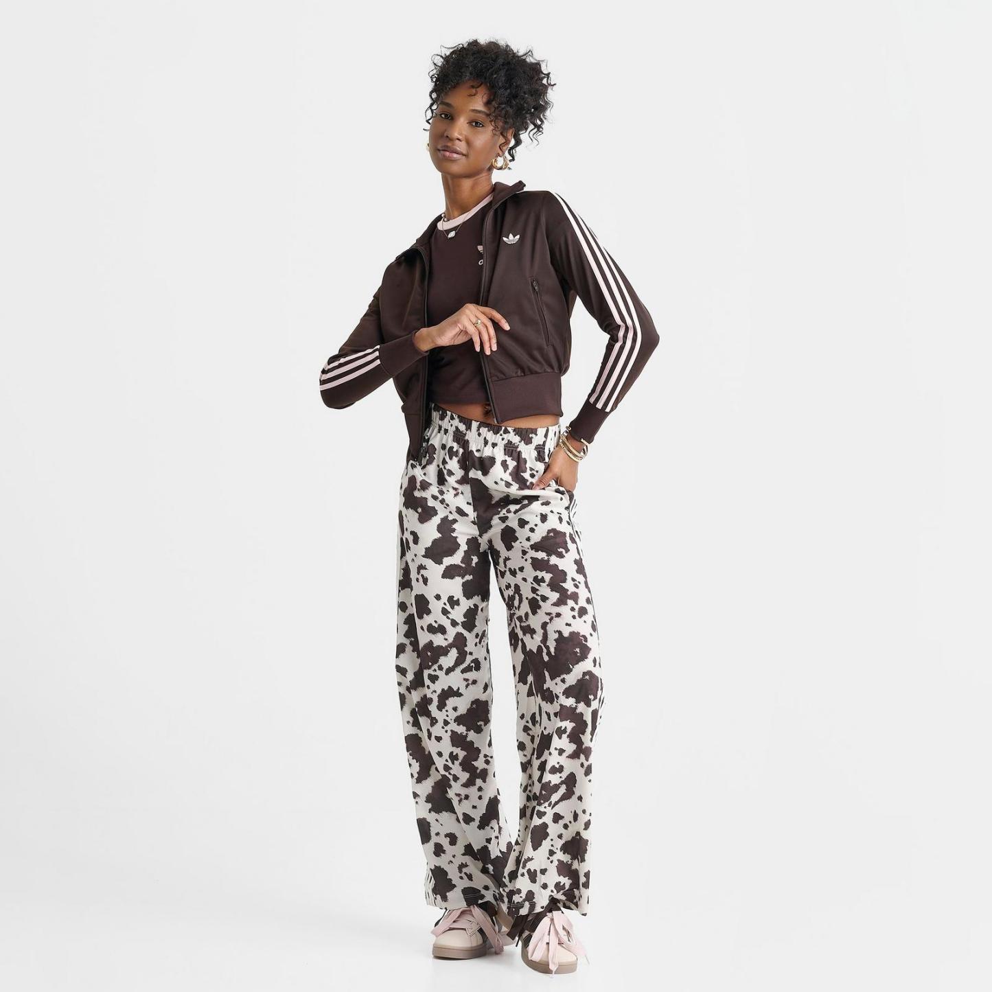 Women's adidas Originals adicolor Classic Firebird Track Top - Aurora Coffee/Sandy Pink - view 2