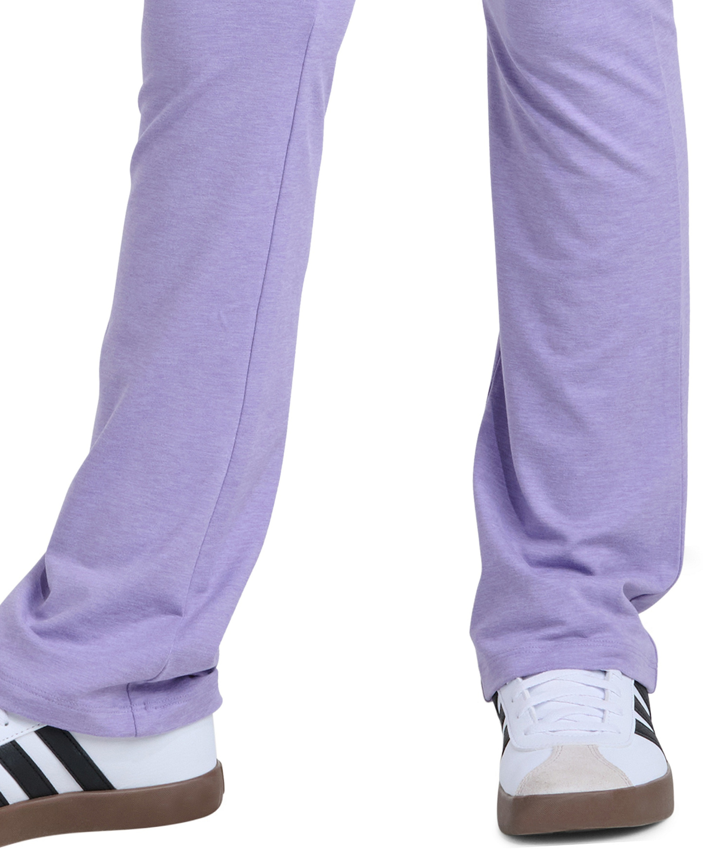 adidas Girls' 8-16 Folded Waistband Kick Flare Pants - Lilac Melange