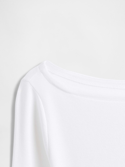 Modern Boatneck T-Shirt - Fresh white