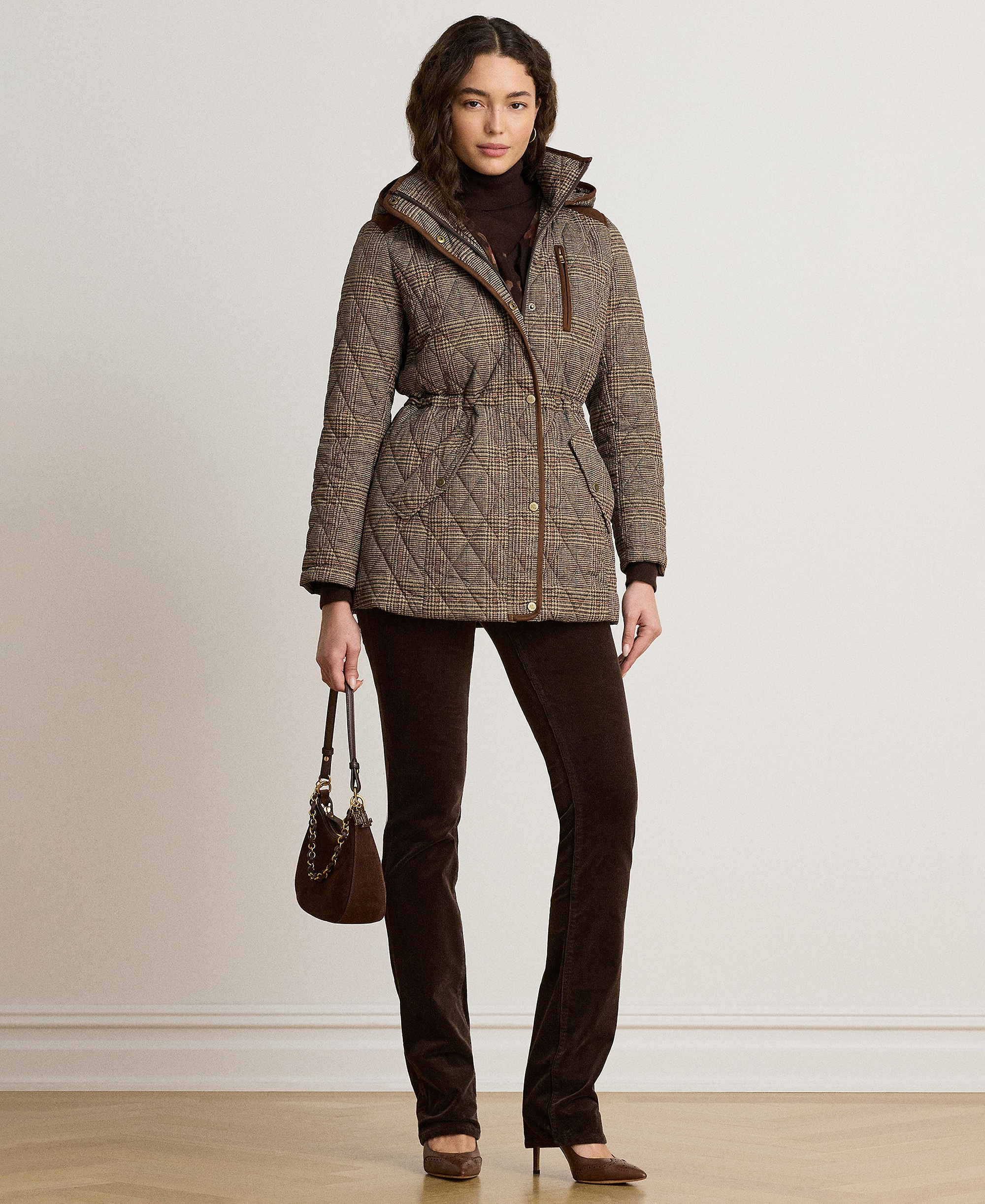 Lauren Ralph Lauren Women's Hooded Anorak Quilted Coat, Created for Macy's - Heritage Plaid