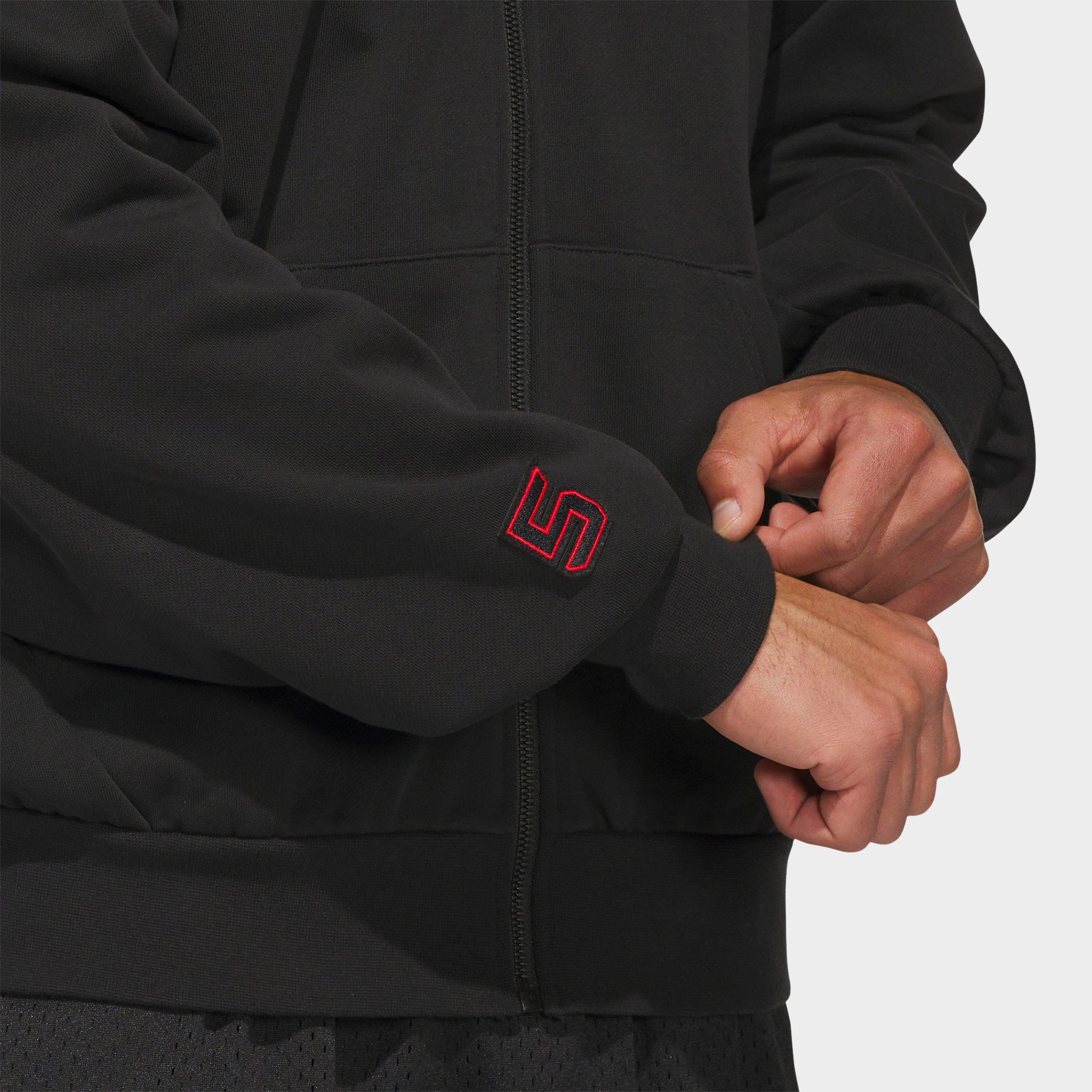 Men's adidas Anthony Edwards Foundation Full-Zip Hoodie - Black