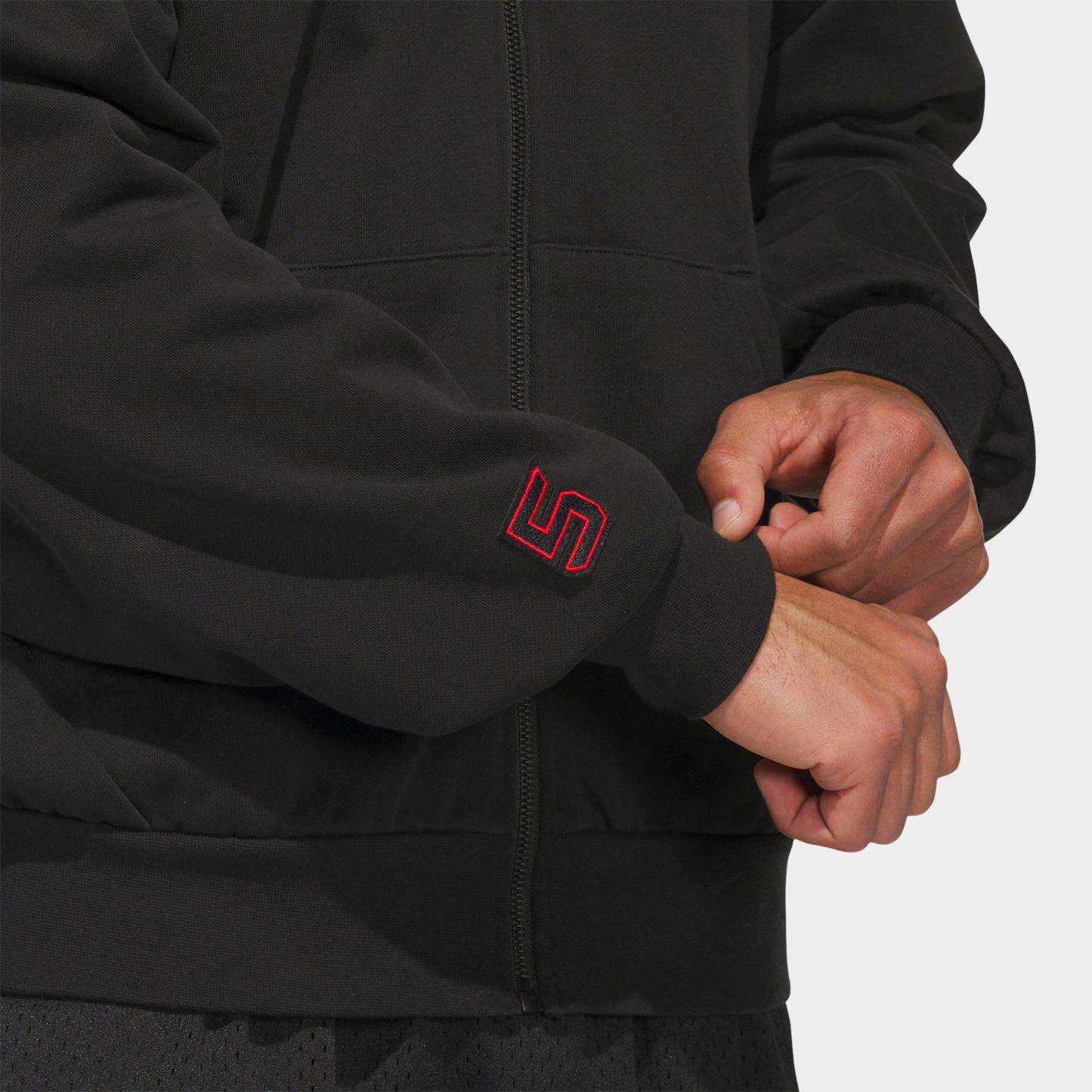 Men's adidas Anthony Edwards Foundation Full-Zip Hoodie - Black