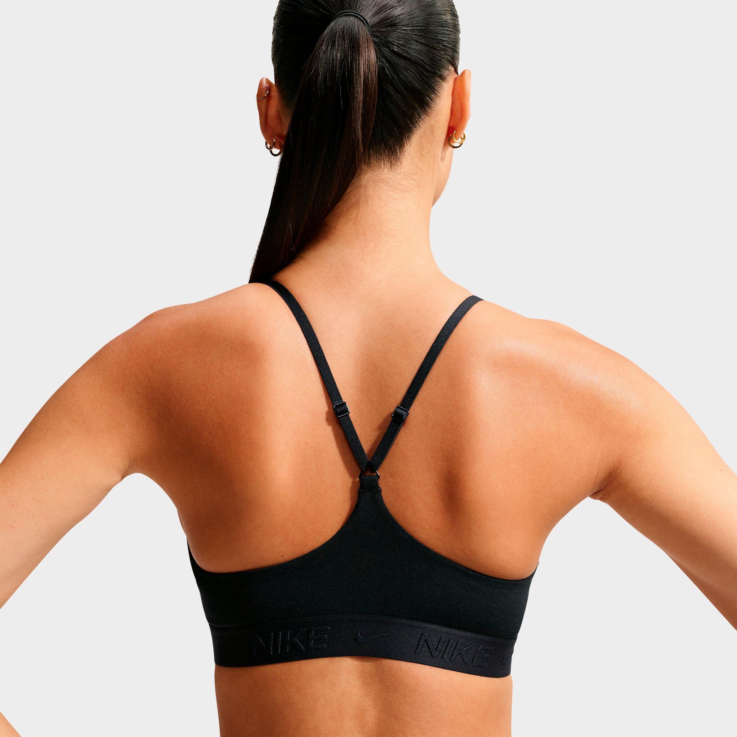 Women's Nithtke Dri-FIT Indy Light Support Padded Adjustable Sports Bra - Black/Black/Black