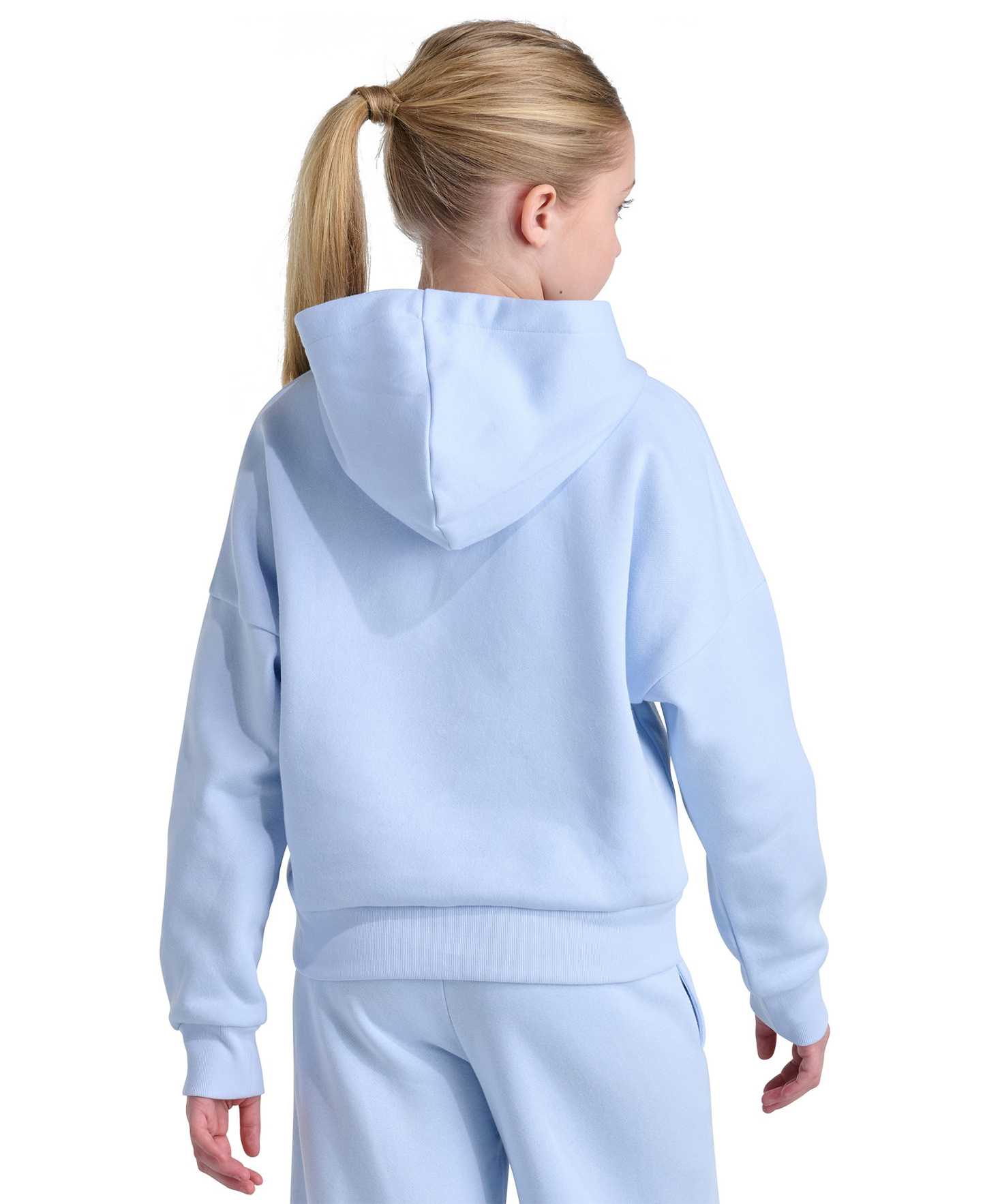 adidas Girls' 8-16 Long-Sleeve Hooded Sweatshirt - Crystal Sky