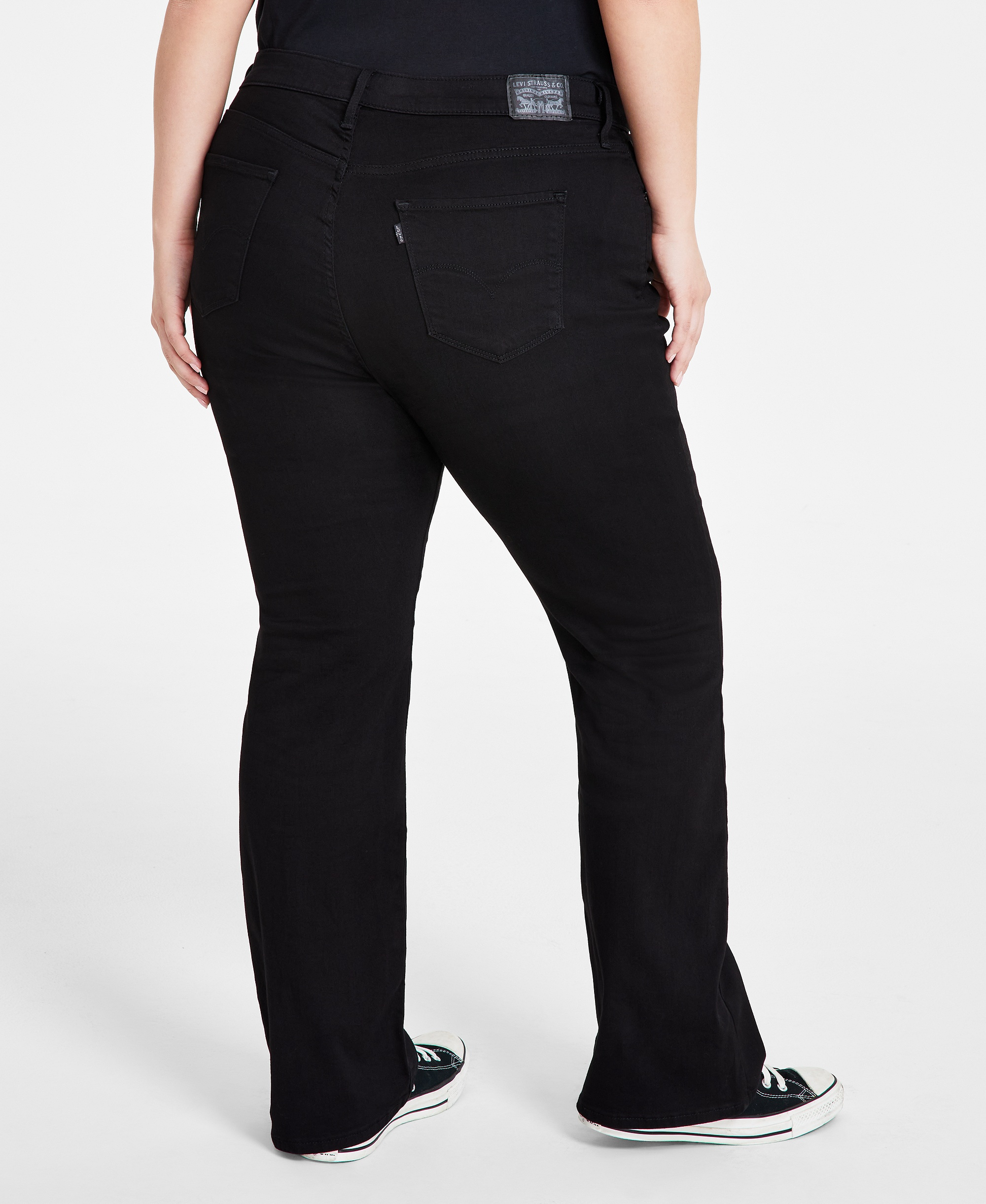 Levi's Trendy Plus Size 725 High-Rise Bootcut Jeans - Soft Black