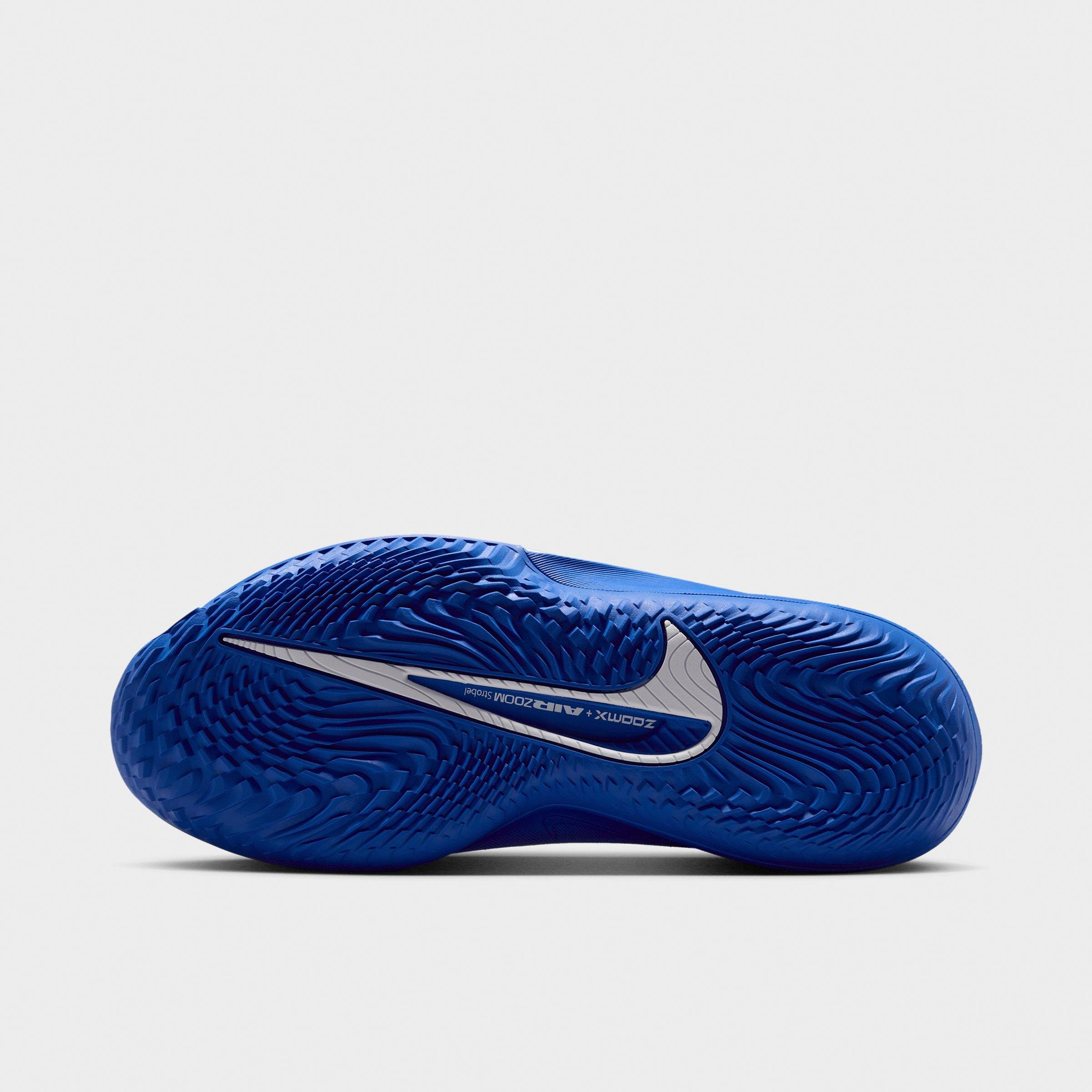 Men's Nithtke G.T. Cut 4 Basketball Shoes - White/Game Royal/Metallic Silver - Bottom view