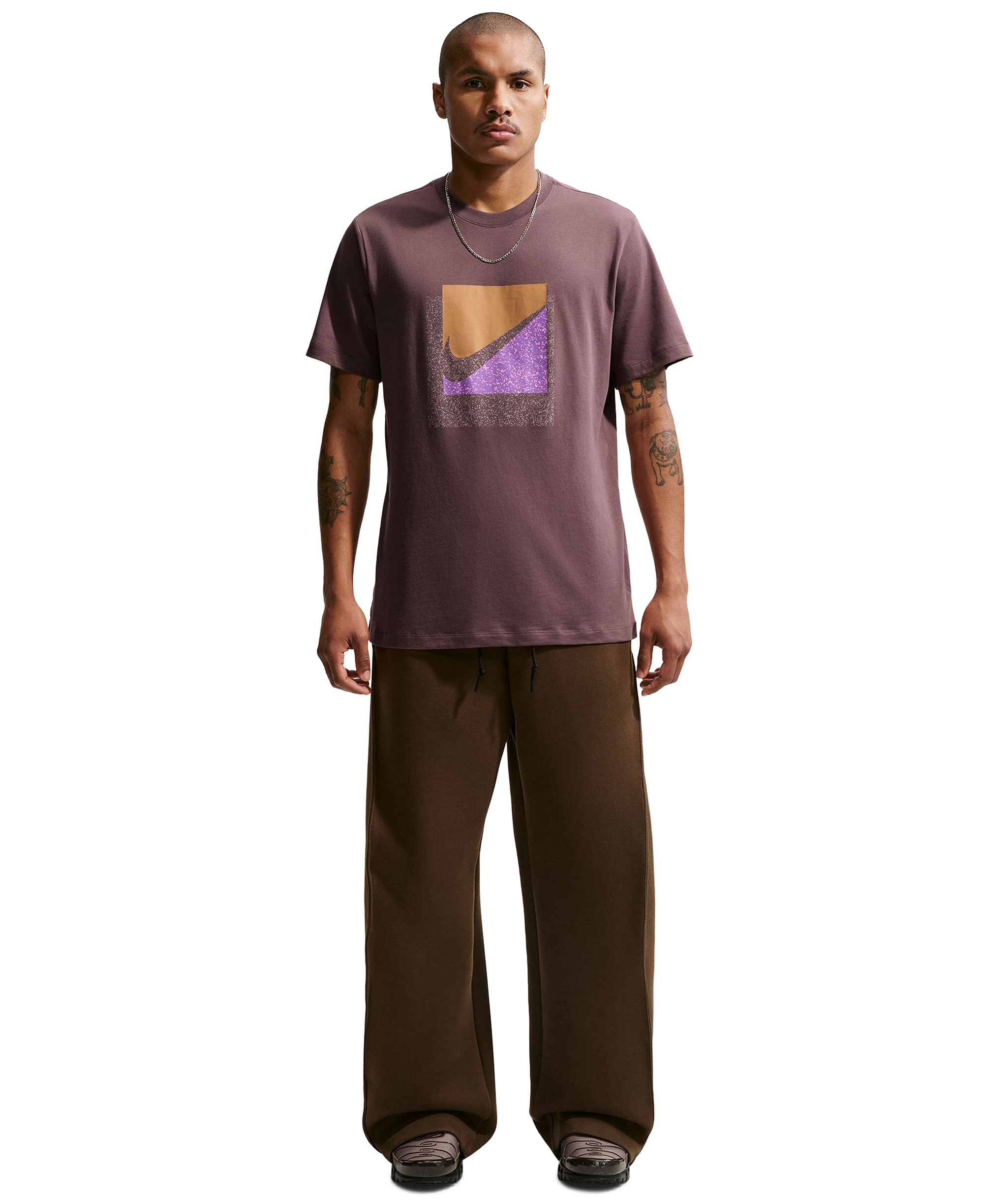Nike Men's Swoosh Box Graphic T-Shirt - Tattoo