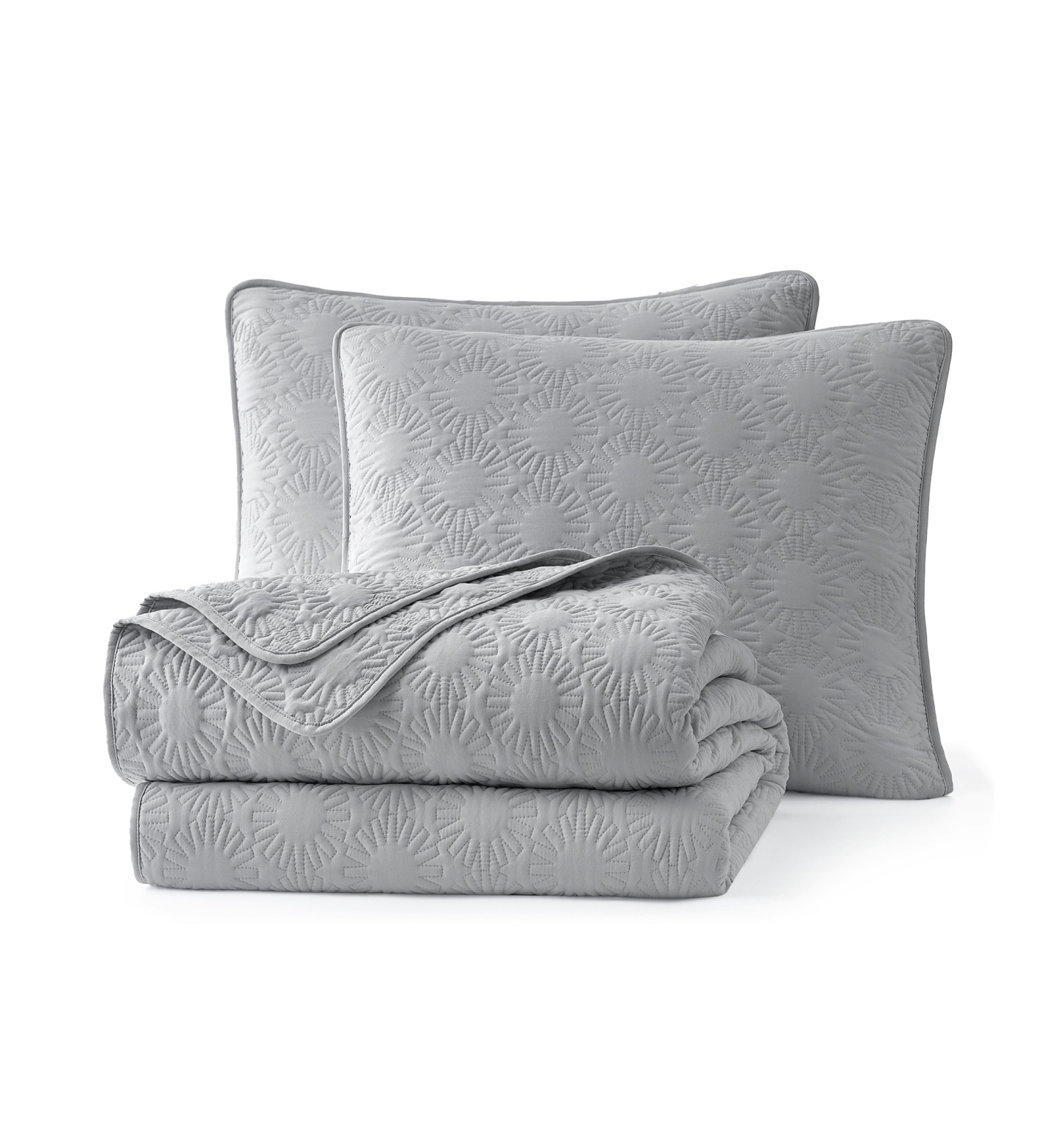 UGG® Devon Sun Logo Quilt Set - Gray