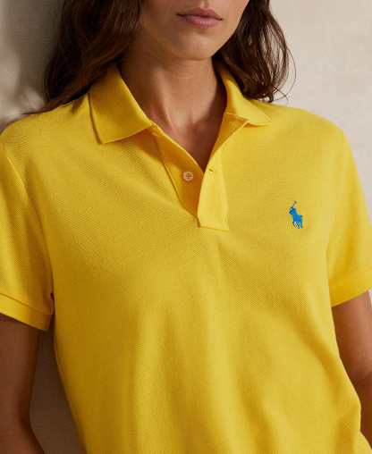 Polo Ralph Lauren Women's Classic-Fit Mesh Polo Shirt - Yellowfin