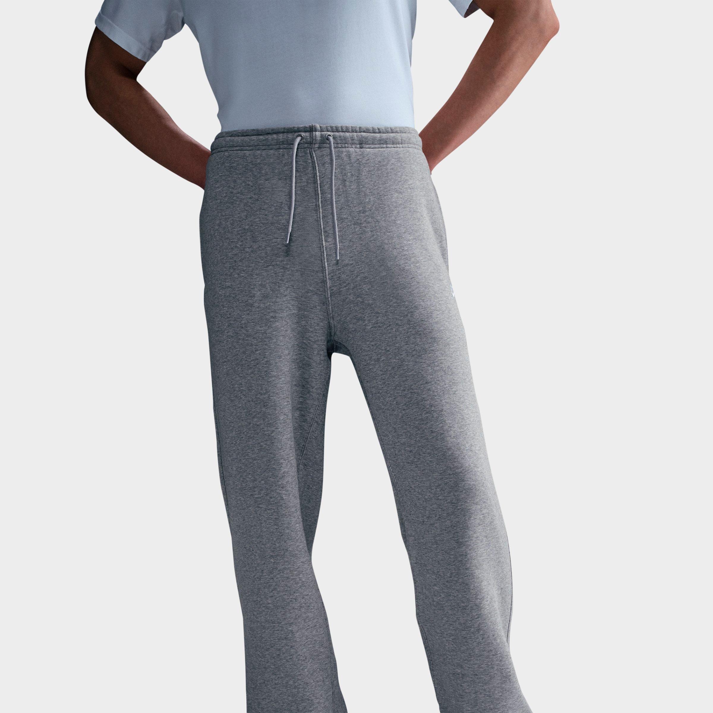Men's Nithtke Club Fleece Premium Open-Hem Sweatpants - Dark Grey Heather/Light Smoke Grey/White