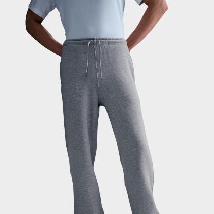 Men's Nithtke Club Fleece Premium Open-Hem Sweatpants - Dark Grey Heather/Light Smoke Grey/White