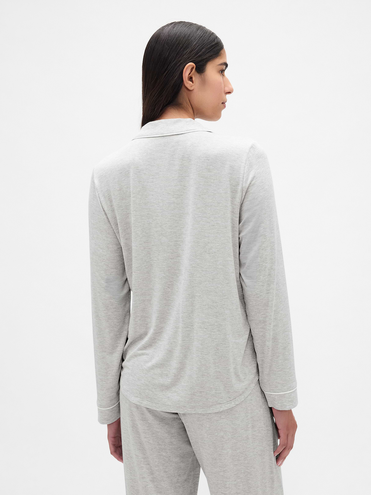 SoftMade Modal PJ Top - Light heather grey