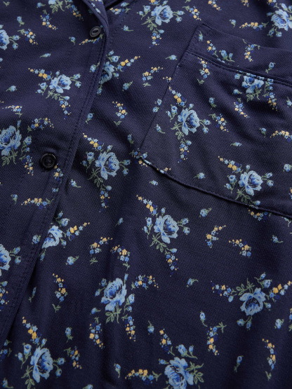 SoftMade Modal PJ Top - Blue floral