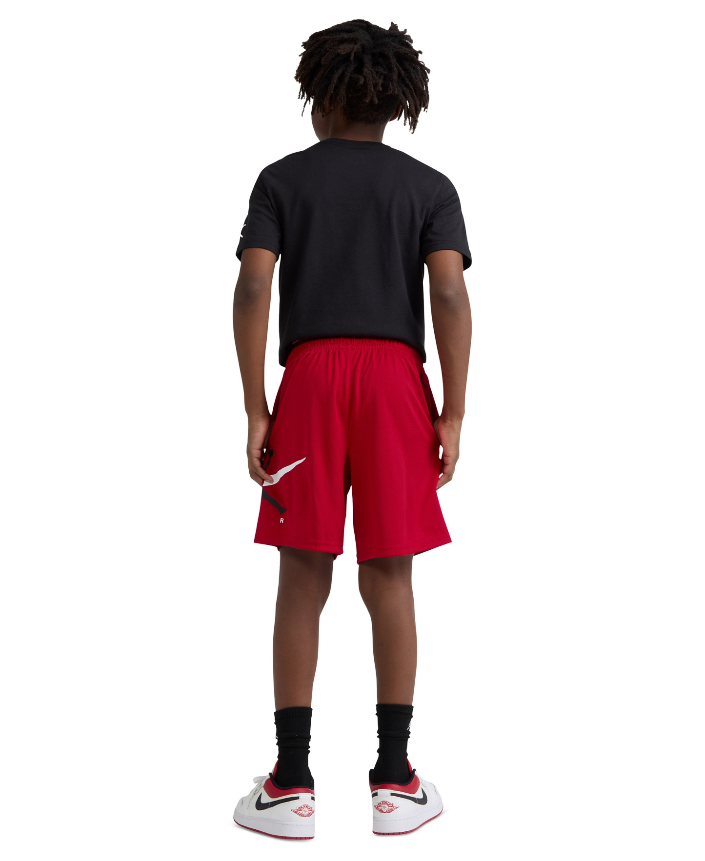Jordan Boys' 8-20 Graphic Varsity-Style Mesh Shorts - Gym Red