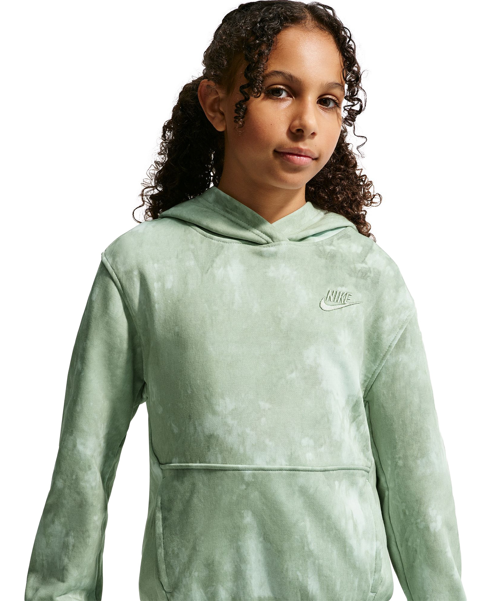 Nike Boys' and Girls' Sportswear Club 8-20 French Terry Hoodie - Barely Green/Steam
