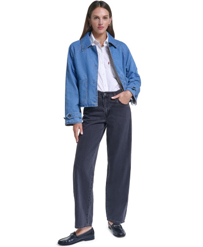 Levi's Women's Reversible Trench Jacket - Medium Wash Denim