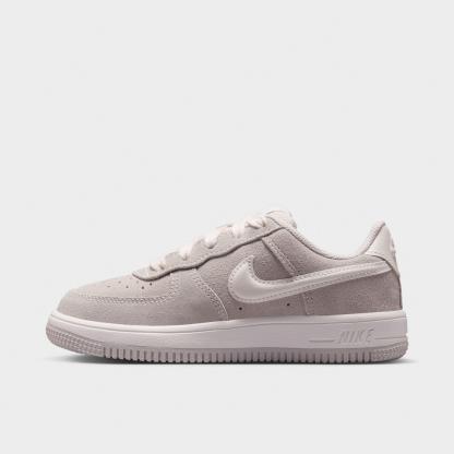 Little Kids' Nithtke Force 1 Low Casual Shoes - Vast Grey/Sail - Left shoe facing left. Outside of the shoe.