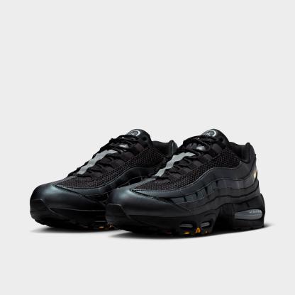 Men's Nithtke Air Max 95 Big Bubble Total 90 Casual Shoes - Black/University Gold/Metallic Silver/White - Both shoes facing left