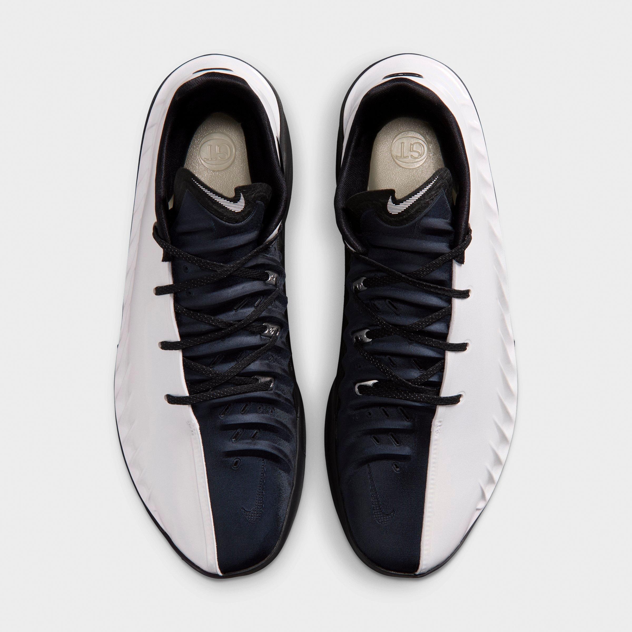 Men's Nithtke G.T. Cut 4 Basketball Shoes - White/Black/Metallic Silver - Top view