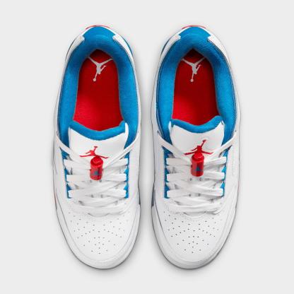 Big Kids' Jordan Sixty Plus Low Casual Shoes - White/True Blue/Varsity Red - view 5