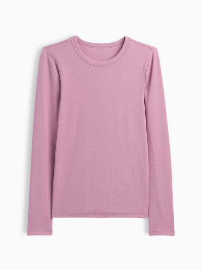 Modern Crewneck T-Shirt - Wispy pink mauve