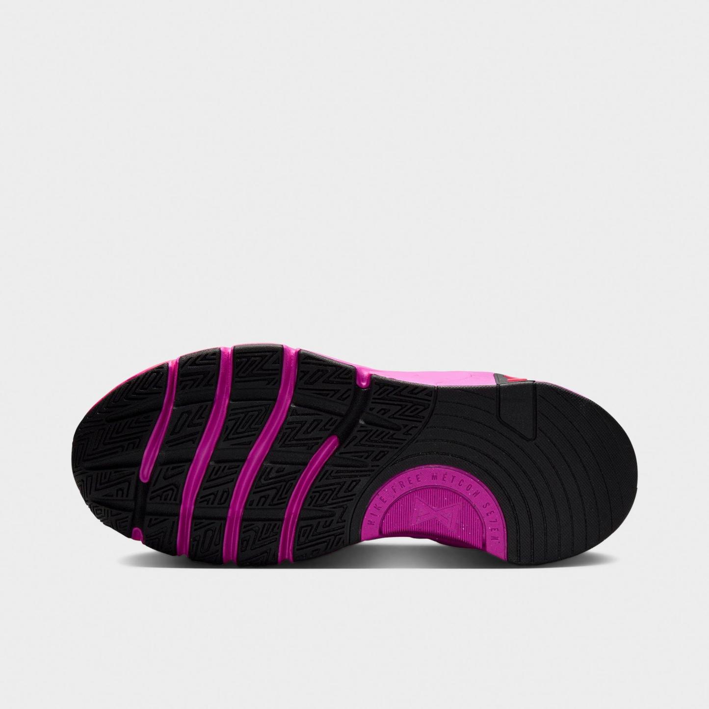 Women’s Nithtke Free Metcon 7 Training Shoes - Part 1 - Black/Hyper Pink/Metallic Cool Grey/Fuchsia Blast - Bottom view