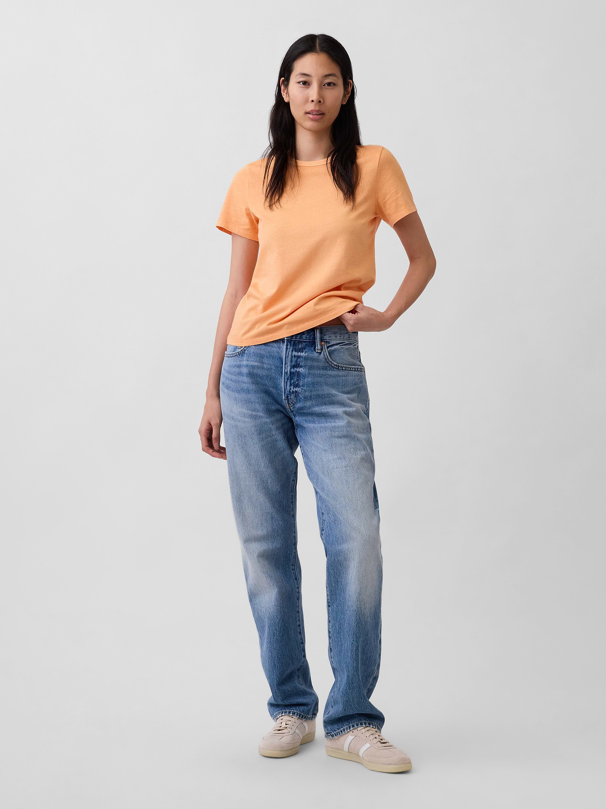 Organic Cotton VintageSoft T-Shirt - Tangerine orange