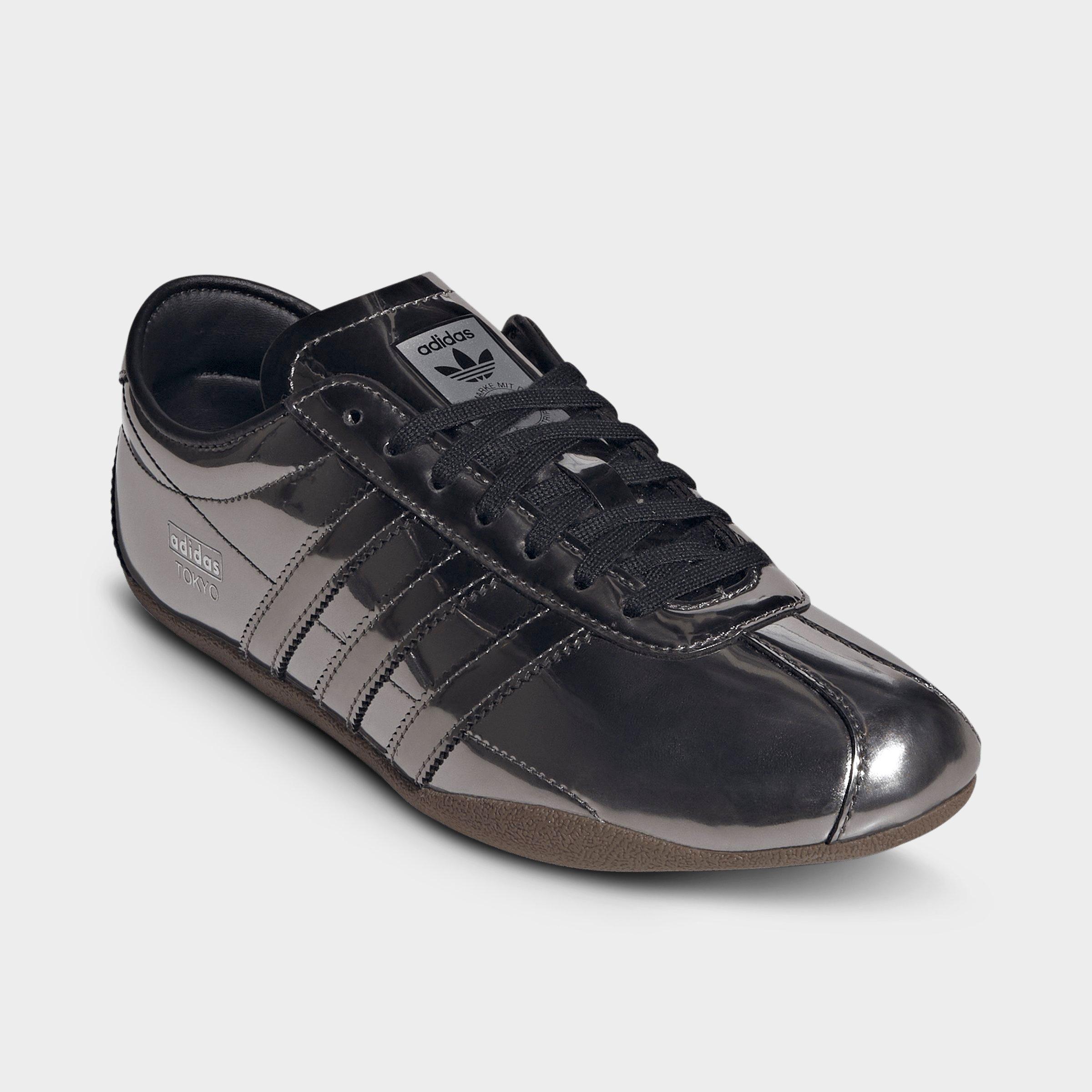 Women's adidas Originals Tokyo Casual Shoes - Part 1 - Core Black/Core Black/Silver Metallic - Both shoes facing left