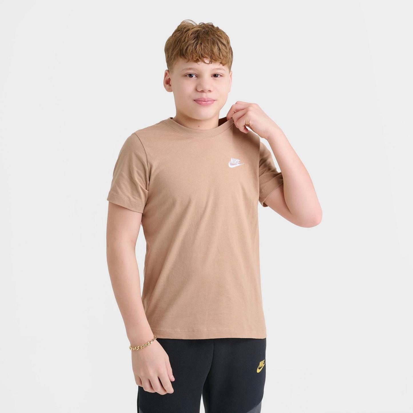 Big Kids' Nike Sportswear T-Shirt - Hemp/White