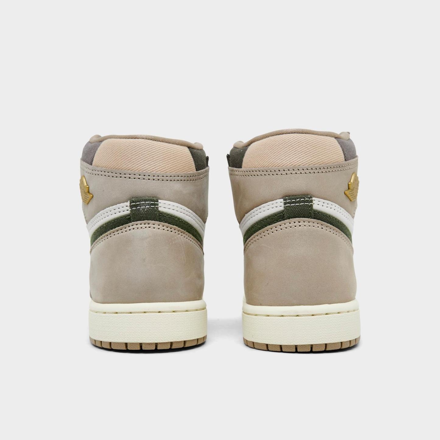 Women's Air Jordan Retro 1 High OG Casual Shoes - Khaki/Multi-Color/Sail/Cargo Khaki/Coconut Milk/Pecan - view 4