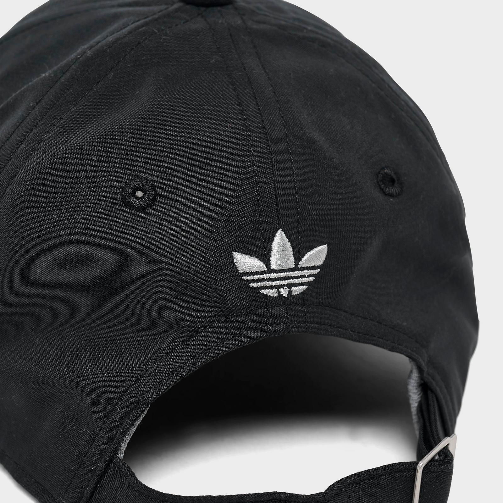 Women's adidas Originals Rhinestone Trefoil Strapback Hat - Black - view 6