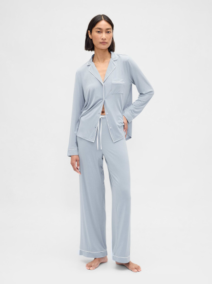 SoftMade Modal PJ Pants - New england blue sky