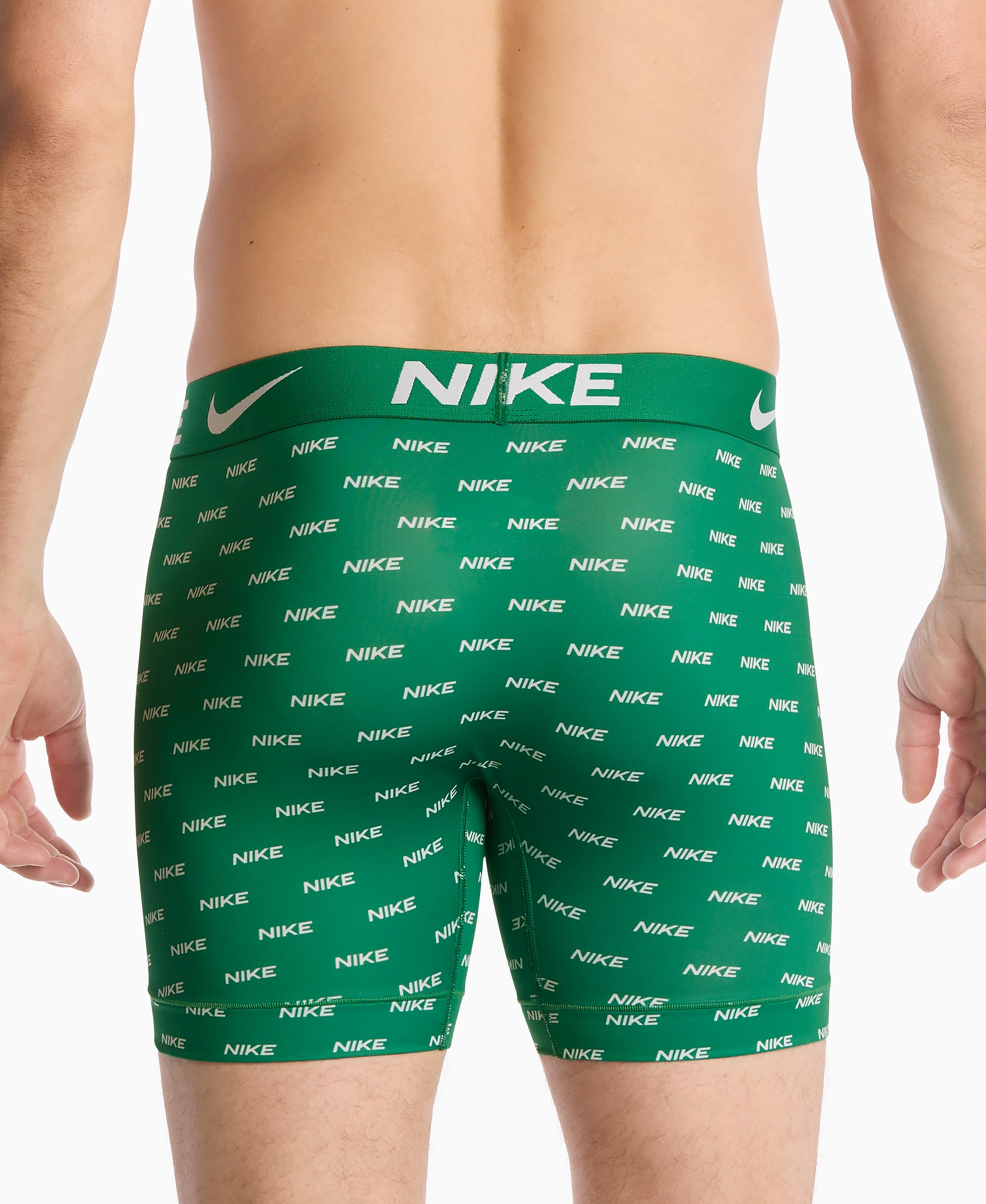 Nike Men's DRI-FIT Essential Micro Boxer Briefs, 3-Pack - Malacite Nike Print/ Football Gray/ Blue Void