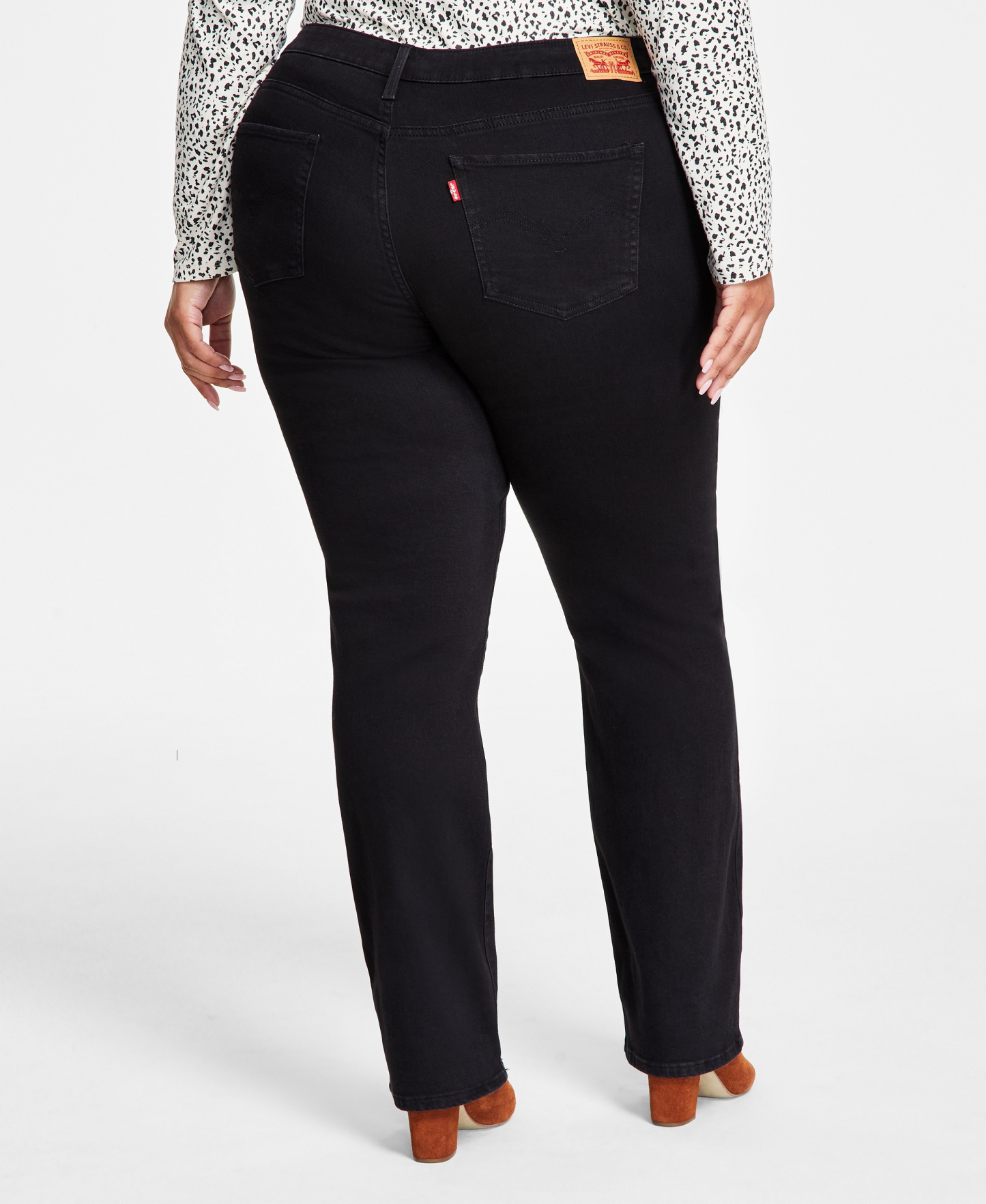 Levi's Trendy Plus Size Classic Straight Leg Jeans - Soft Black