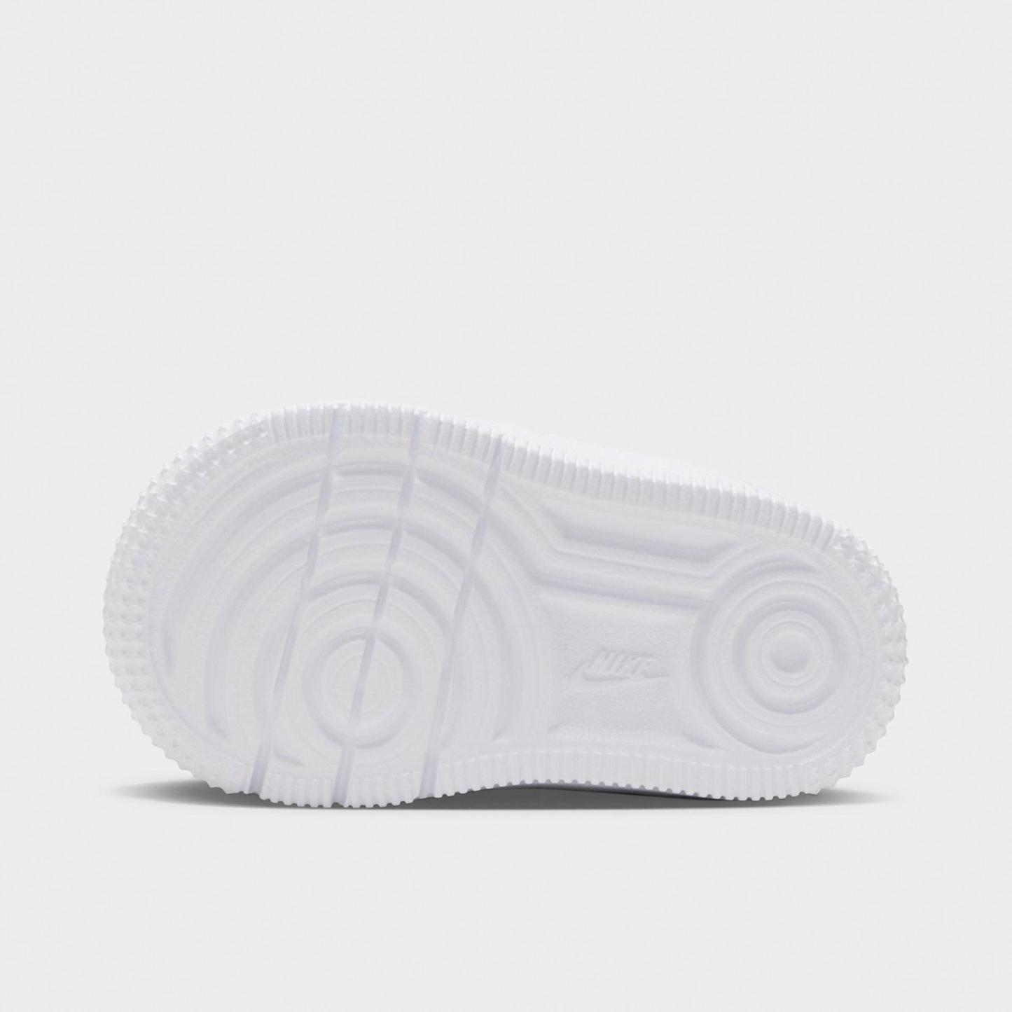 Infant and Kids' Toddler Nithtke Force 1 Low Casual Shoes - Part 1 - White/Metallic Silver - Bottom view