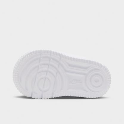 Infant and Kids' Toddler Nithtke Force 1 Low Casual Shoes - Part 1 - White/Metallic Silver - Bottom view