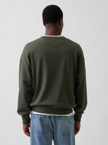 Adult Heavyweight French Terry Oversized Sweatshirt - DEEP DEPTHS GREEN