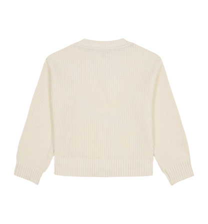Tommy Hilfiger Girls' 7-16 Shaker Rib Cardigan Sweater - Natural