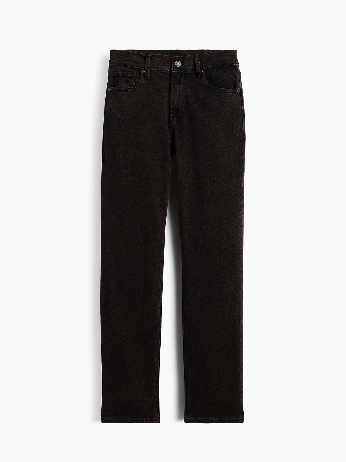 High Rise '90s Slim Straight Jeans - Terra brown