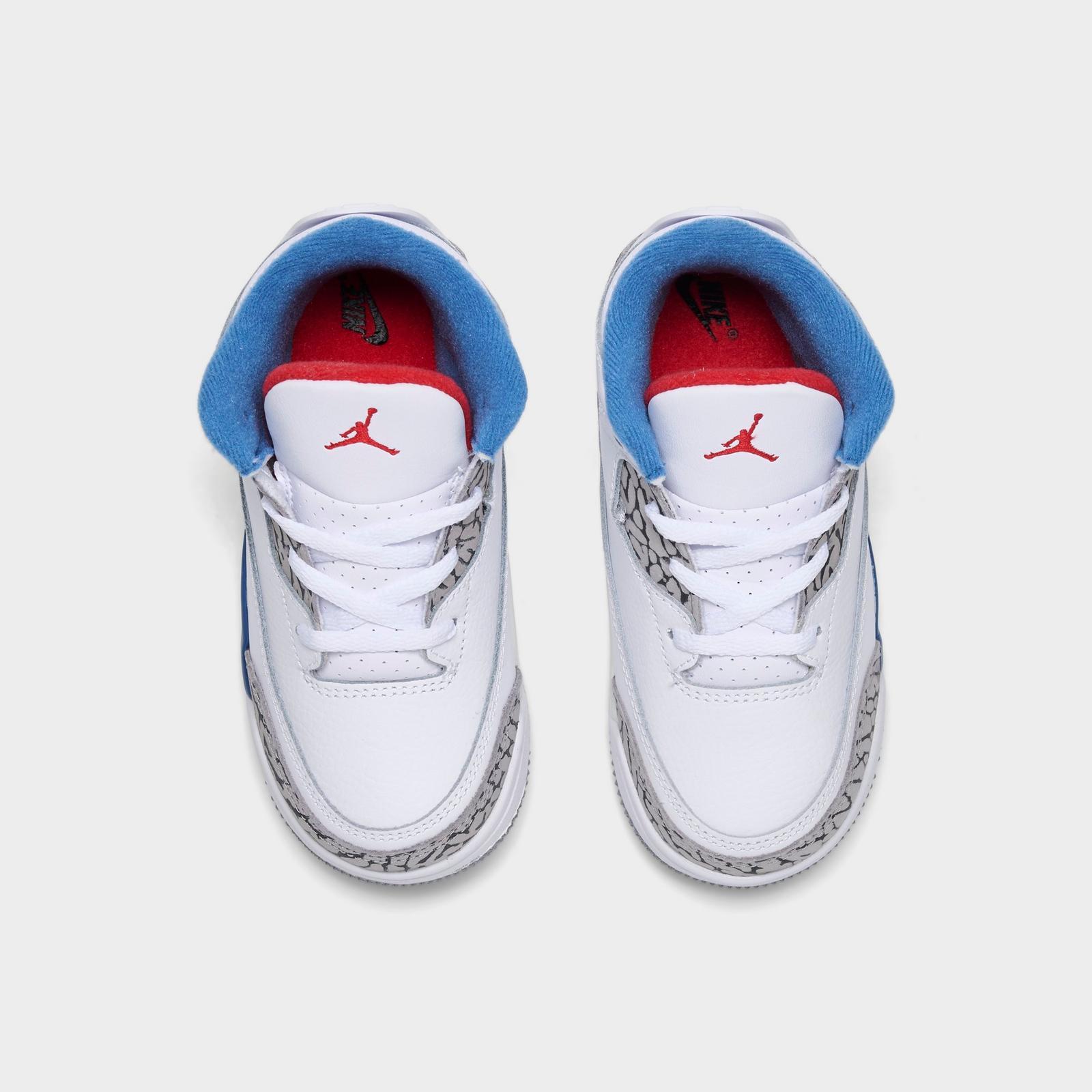 Kids' Toddler Air Jordan Retro 3 Basketball Shoes - Sail/Black/University Red/Pale Ivory/Palomino - view 5