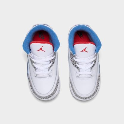 Kids' Toddler Air Jordan Retro 3 Basketball Shoes - Sail/Black/University Red/Pale Ivory/Palomino - view 5