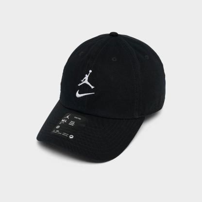 Jordan Stacked Logo Club Strapback Hat - Black/White - view 4
